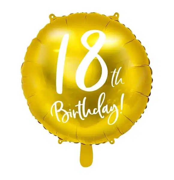 Balon 18th Birthday, Złoty