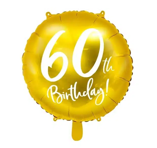 Balon 60th Birthday, Złoty