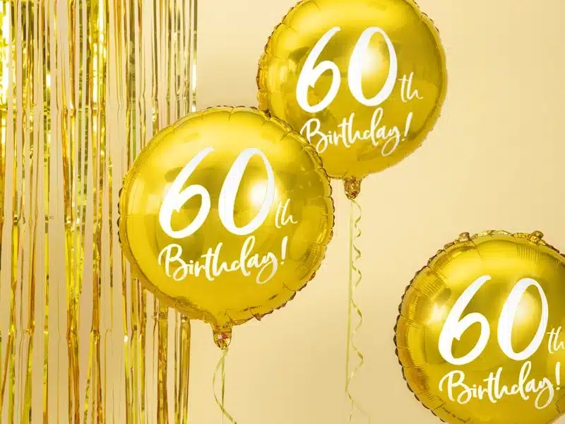 Balon 60th Birthday, Złoty
