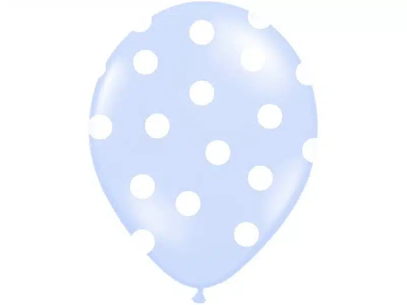 Balon błękitny w białe kropki