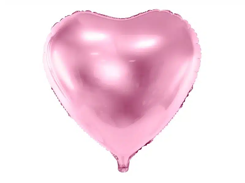 Balon foliowy 45cm Serce j. róż