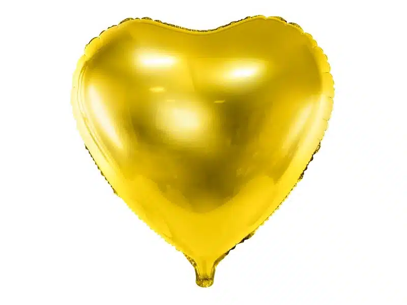 Balon foliowy 45cm Serce Złote