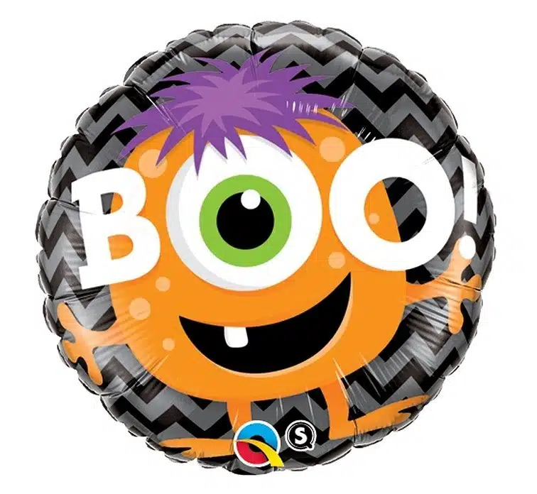 Balon foliowy BOO! Potwór Chevron Halloween 