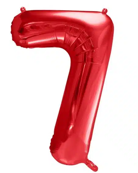 Balon Foliowy Cyfra 7 Czerwona 
