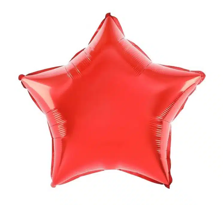 Balon foliowy Gwiazdka czerwona 48cm