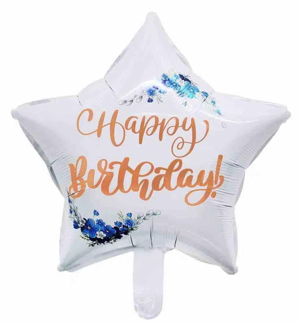 Balon foliowy gwiazdka Happy Birthday 