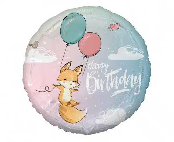 Balon foliowy Lisek Happy Birthday