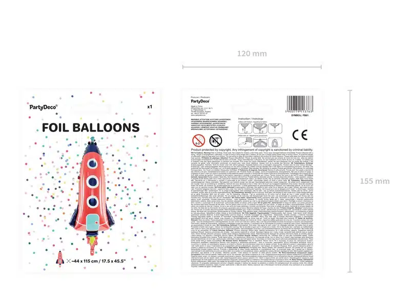 Balon foliowy Rakieta kolekcja kosmos