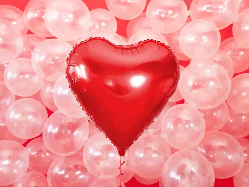 Balon foliowy Serce czerwone 45cm