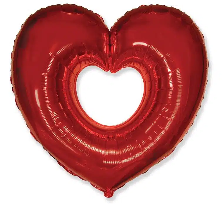 Balon foliowy SERCE Otwarte Na Walentynki 