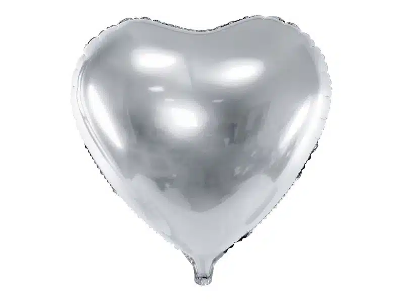 Balon foliowy Serce srebrne 60cm