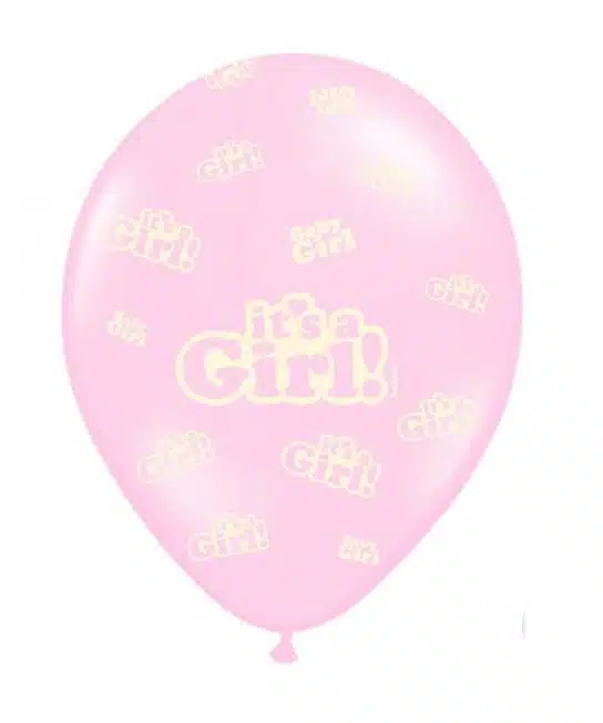 Balon lateksowy It's a Girl Jasnoróżowy