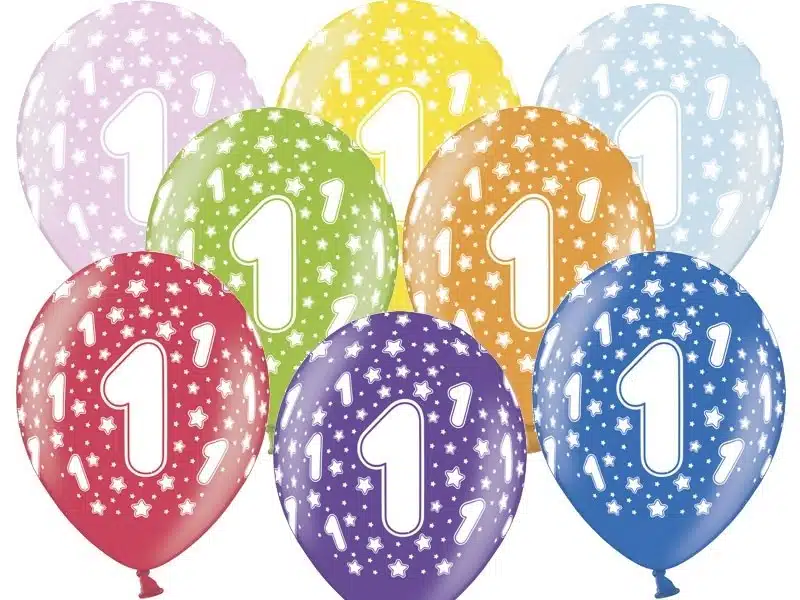 Balon pastelowy na 1 urodziny