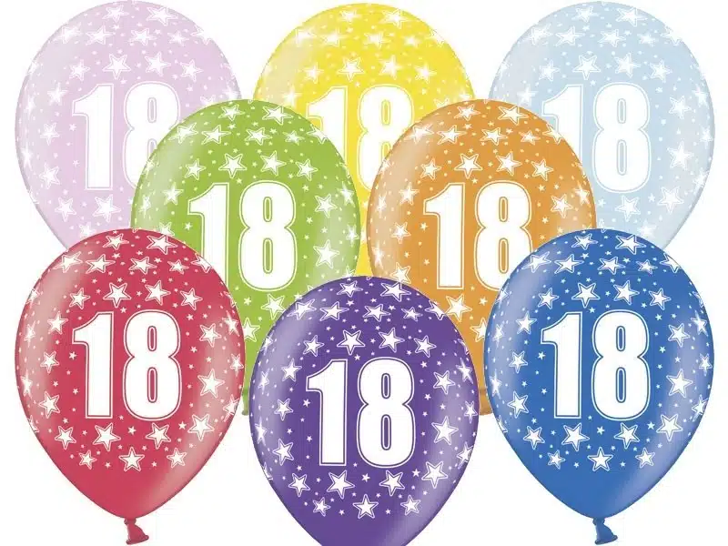 Balon pastelowy na 18 urodziny