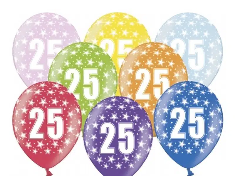 Balon pastelowy na 25 urodziny