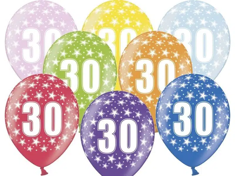 Balon pastelowy na 30 urodziny