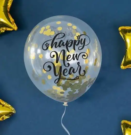 Balon z konfetti Happy New Year