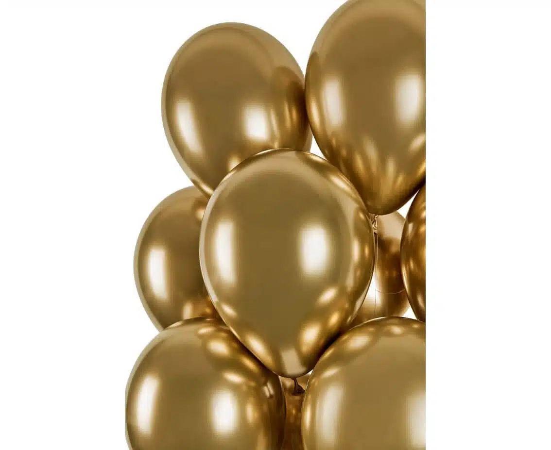 Balony chromowane 13 40cm Shinny Złote 10szt. 