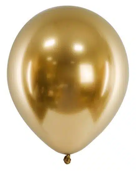 Balony chromowane 30cm Glossy Złote 10szt.
