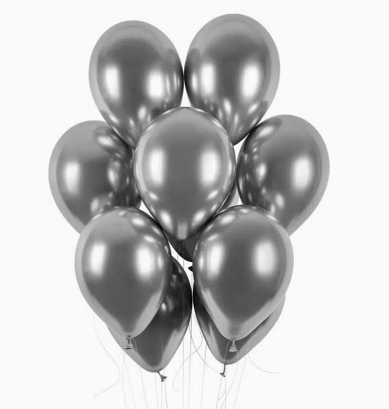 Balony chromowane 30cm Srebrne 10szt.