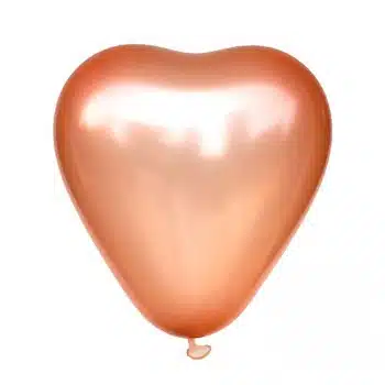 Balony chromowane serca 30cm Rose Gold 10szt.
