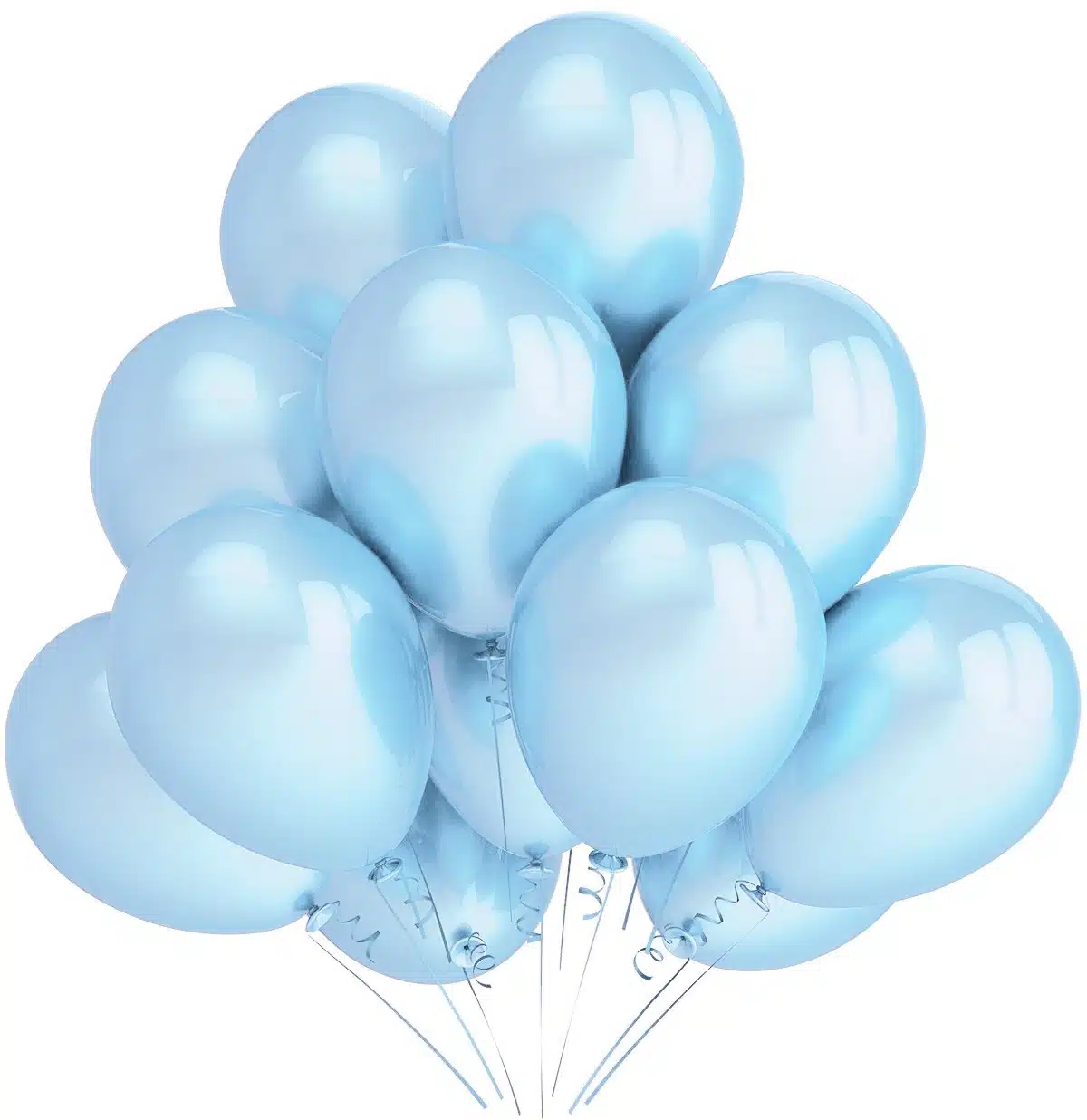 Balony metaliczne 12 błękitne 