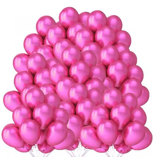 Balony metaliczne 12 ciemno różowe 100 sztuk 