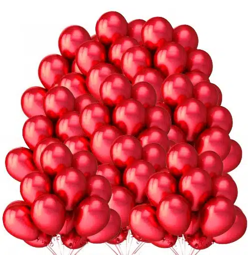 Balony metaliczne 12 czerwone 100 sztuk 