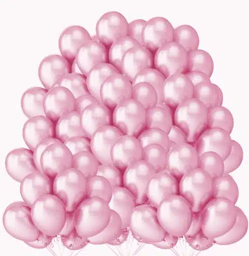 Balony metaliczne 12 różowe 100 sztuk 
