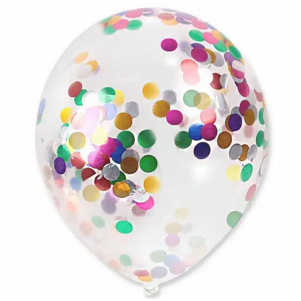 Balony z kolorowym konfetti