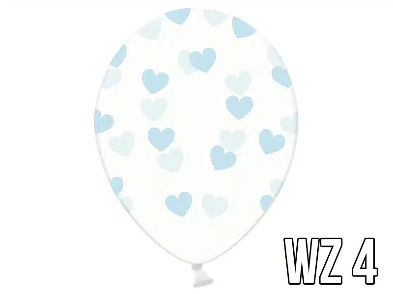 Balony z nadrukiem serca na walentynki, wesele WZÓR 4