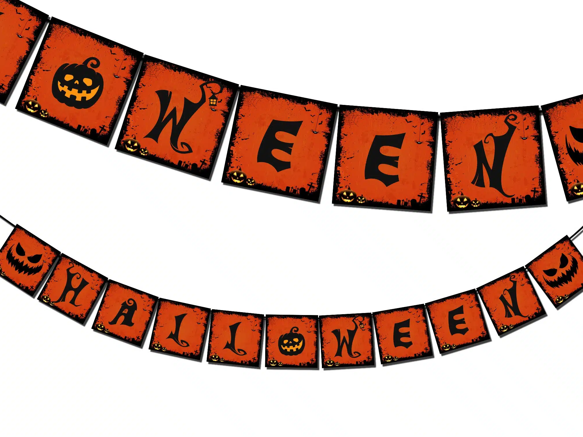 Baner Na Halloween Mroczny Pomarańczowy