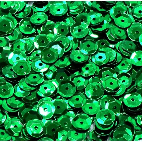 Cekiny łamane 6mm 15g metaliczne zielonym