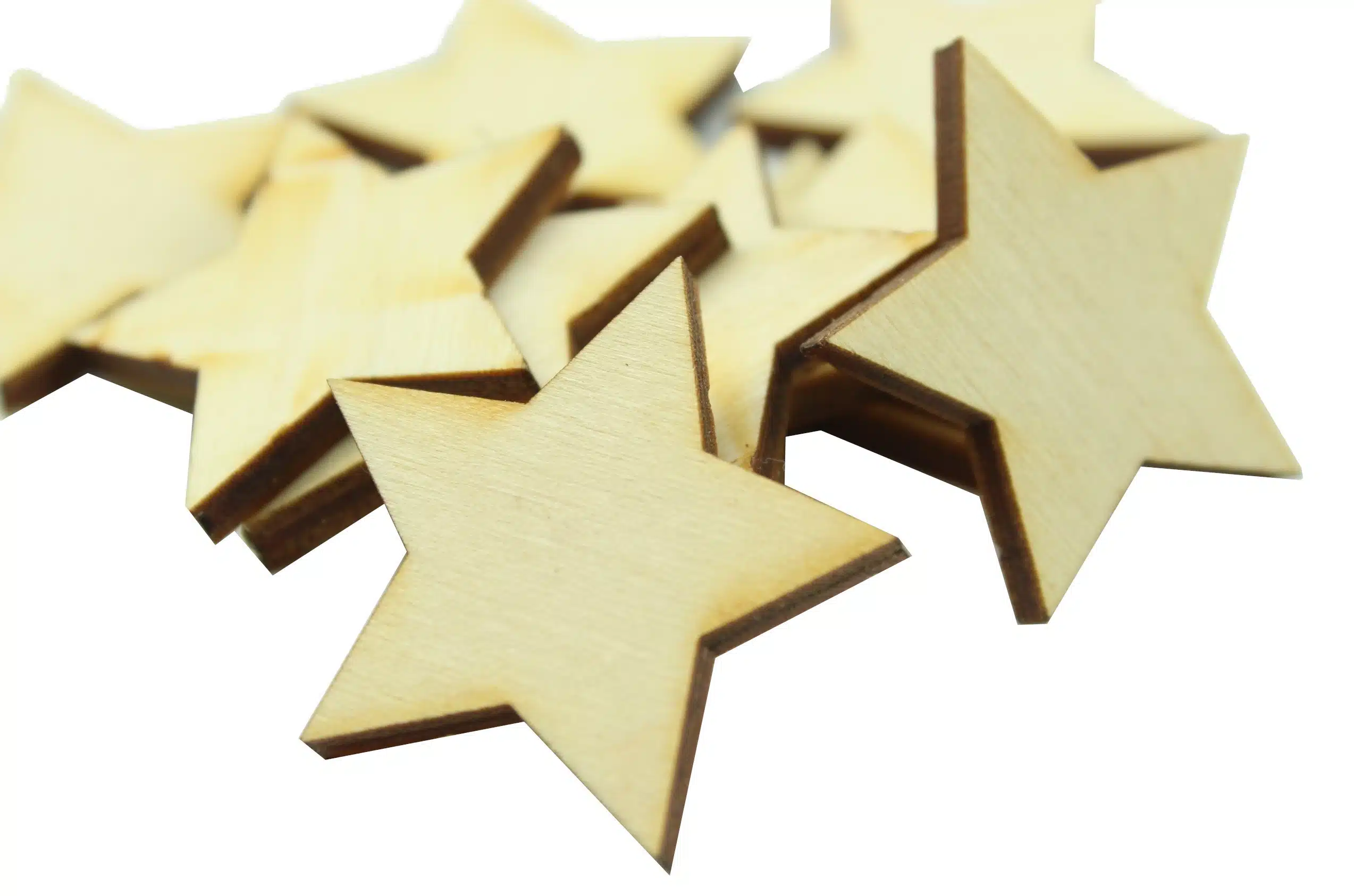 Drewniane gwiazdy naturalne 10 szt.