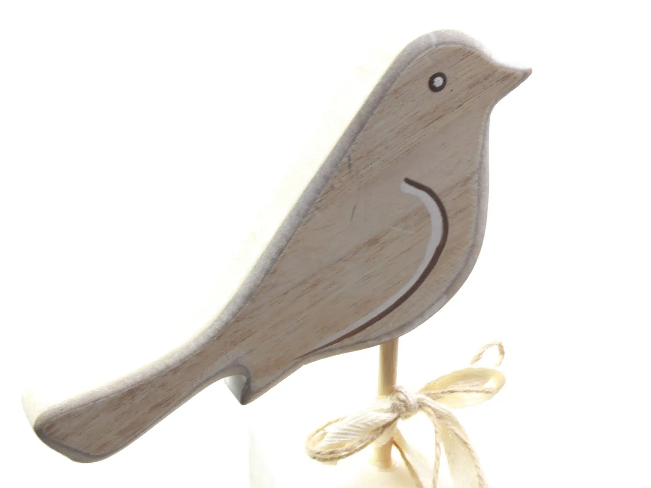 Drewniany ptaszek, ptak na stojaku 40cm