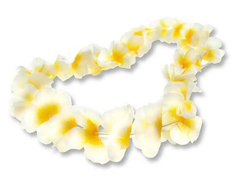 Naszyjnik hawajski biało-żółty