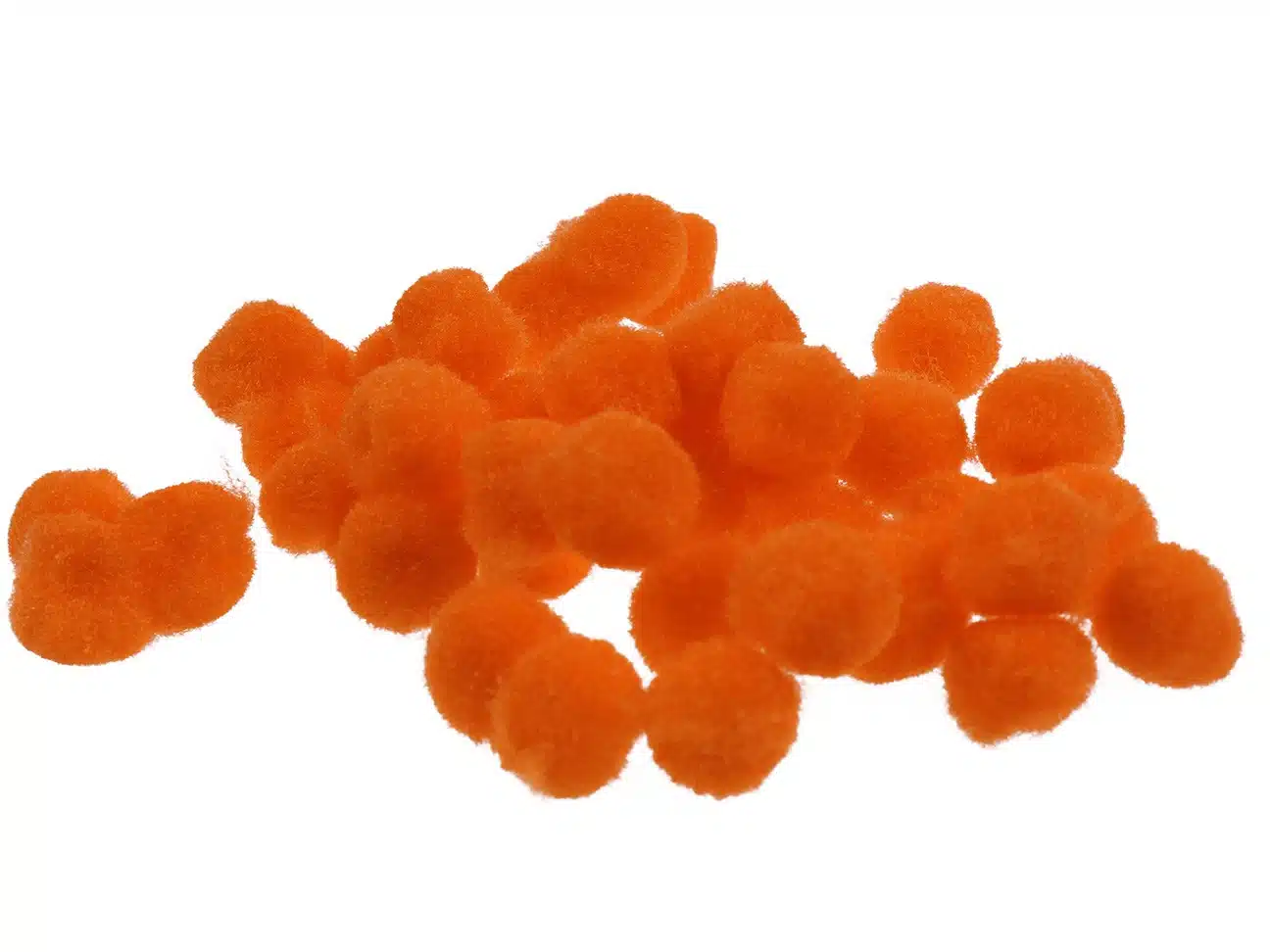 Pomponiki dekoracyjne 1,5cm pomarańczowe