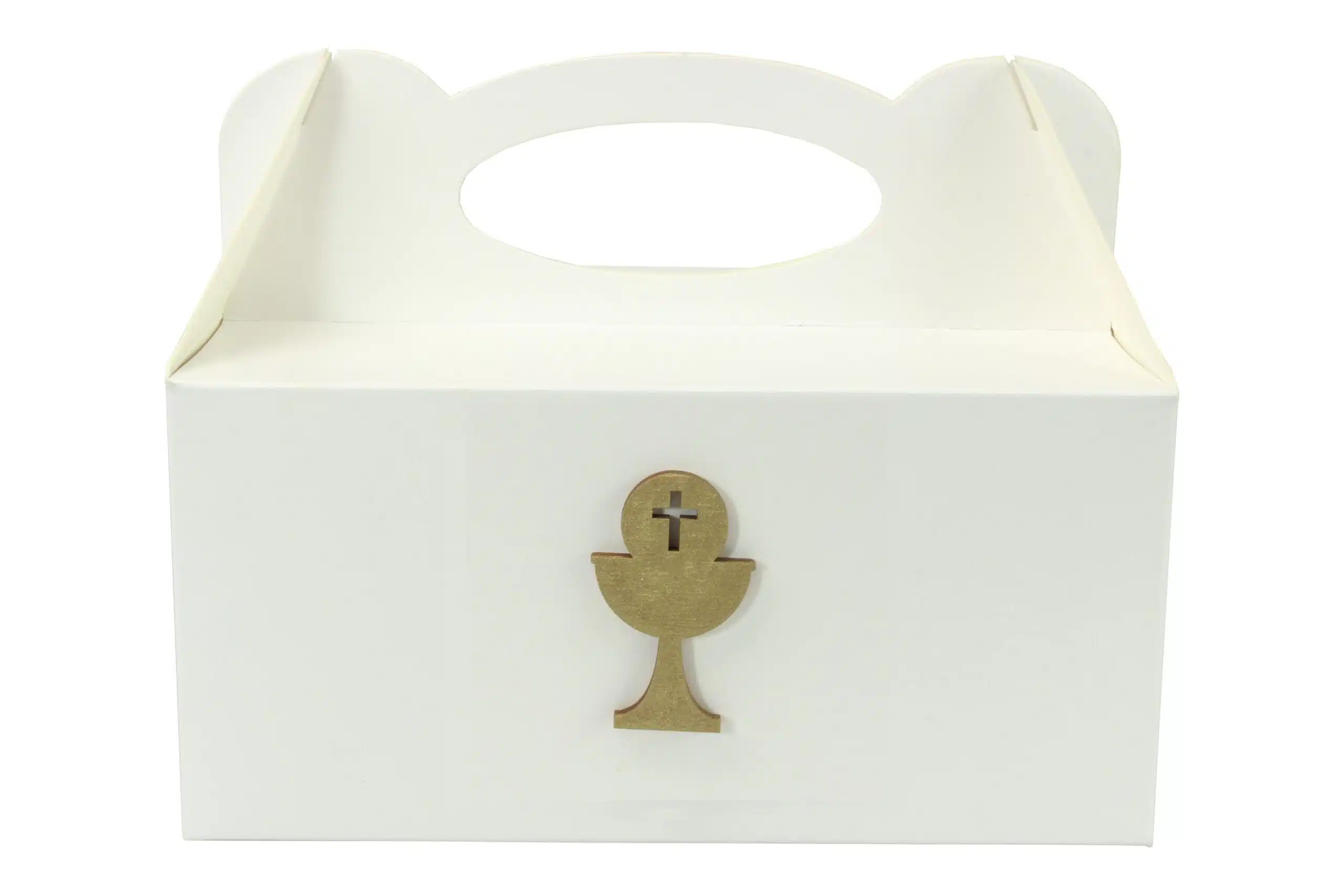 Pudełko na ciasto, Drewniany Kielich ✞ Złoty