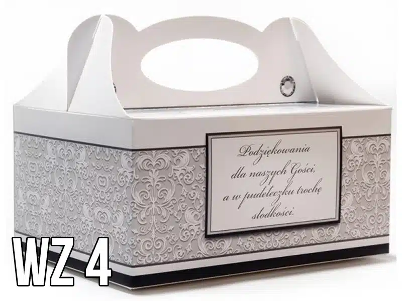Pudełko na ciasto o charakterze ślubnym WZÓR 4