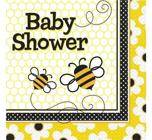 Serwetki baby shower pszczółki