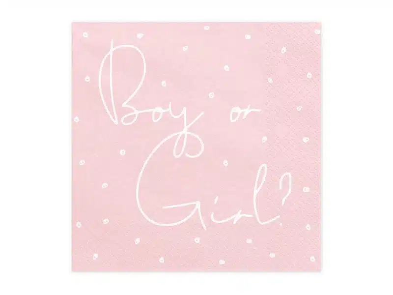 Serwetki różowe/niebieskie Boy or Girl