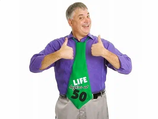 Śmieszny krawat na 50 urodziny