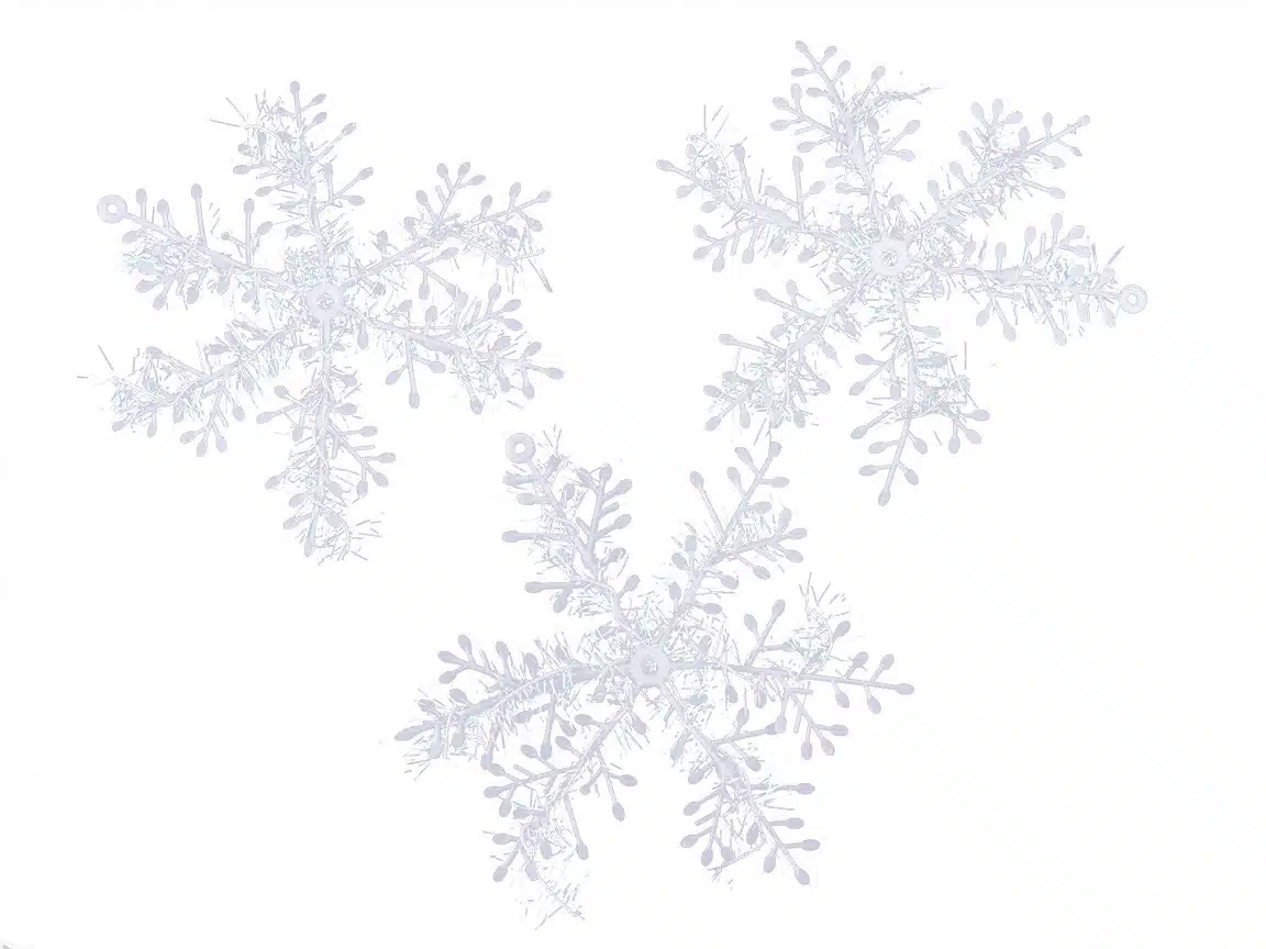 Śnieżynki 3 sztuki, opalizujące 15cm