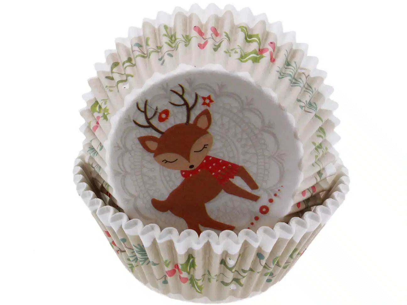 Świąteczne Papiloty na muffinki Jelonek Bambi