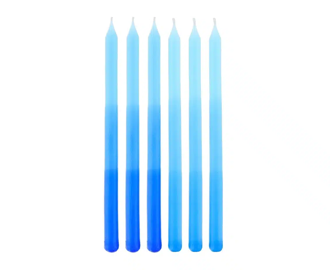 Świeczki urodzinowe Ombre niebieskie