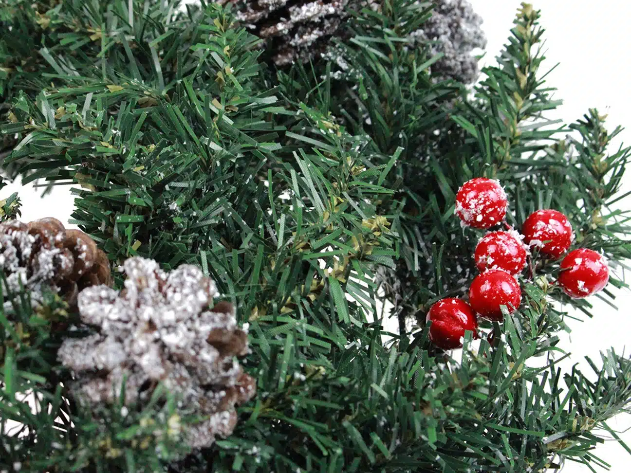Wianek Jodła świąteczny z ozdobami 40cm