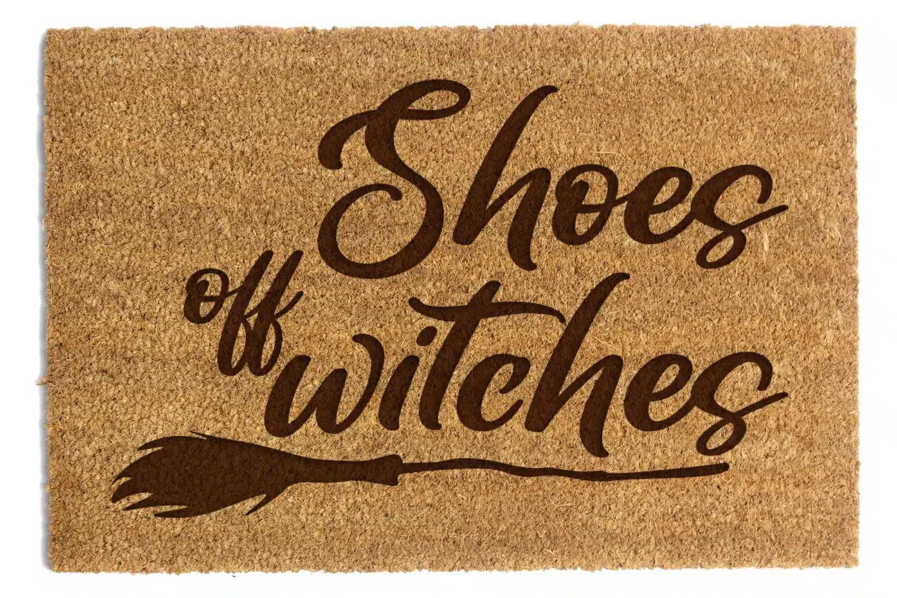 Wycieraczka z kokosa Shoes Off Witches 