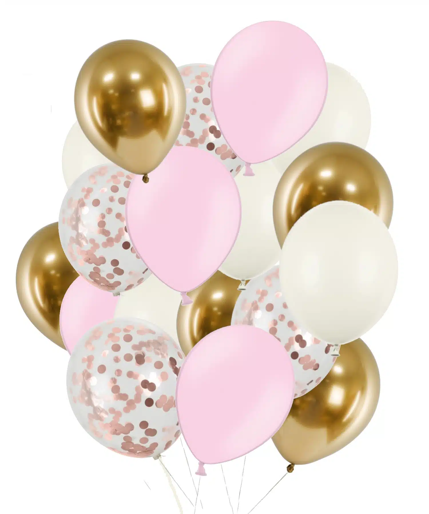 Zestaw Balonów Baby Pink Różowy Złoty 20szt