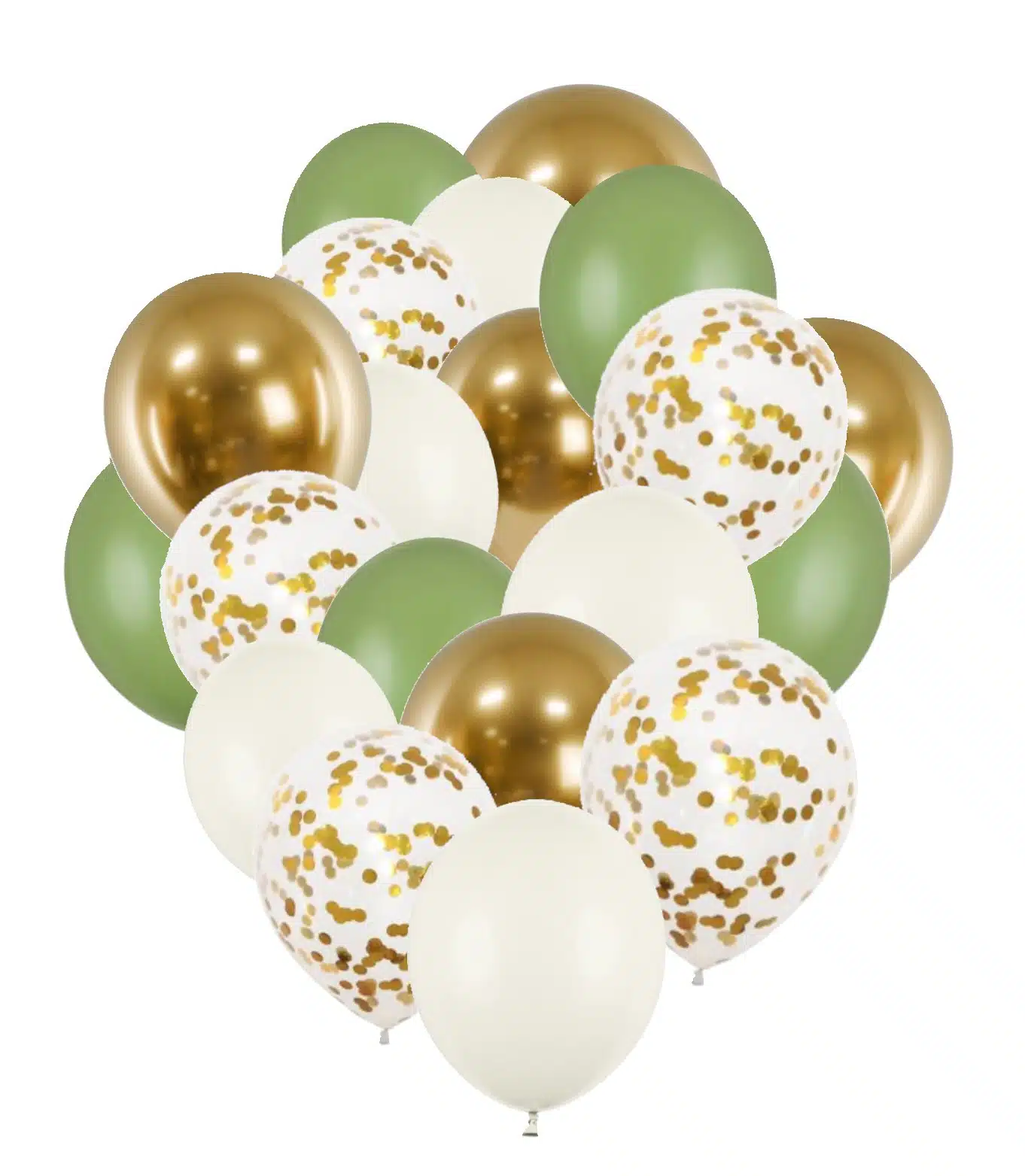 Zestaw Balonów Rosemary Green Zielone Złote 20szt