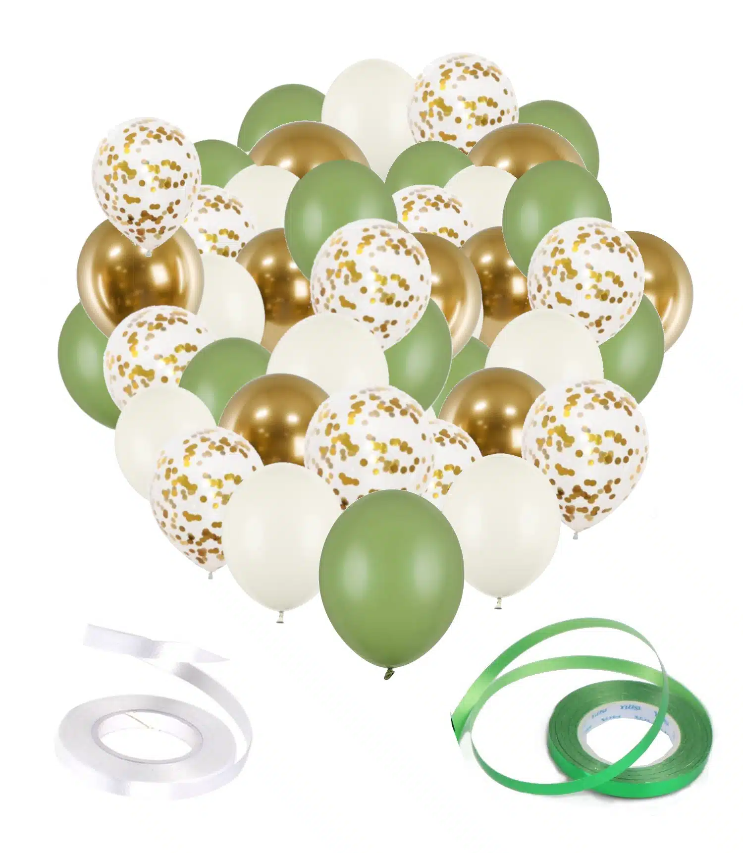 Zestaw Balonów Rosemary Green Złoty Zielony 60szt